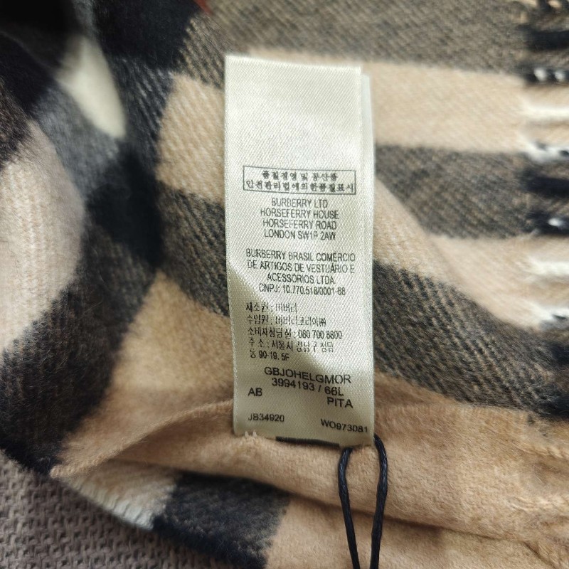 Burberry 格紋圍巾羊毛-4