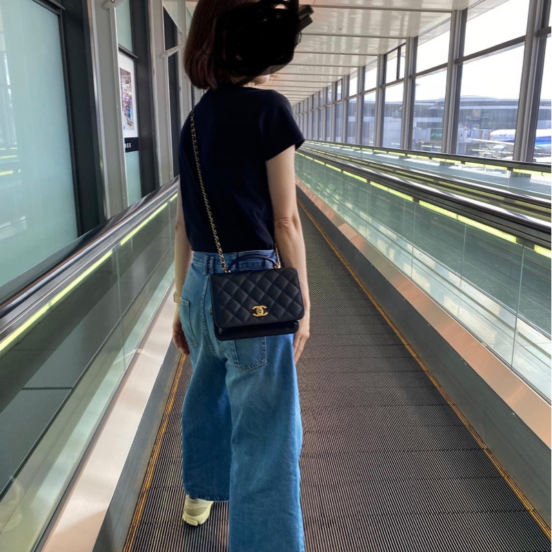 降價！！（閒置出清）香奈兒Chanel 23B方胖+風琴+魚子醬牛皮+金鍊+手提，集所有優點的小香包，適合第一次入手的人-5