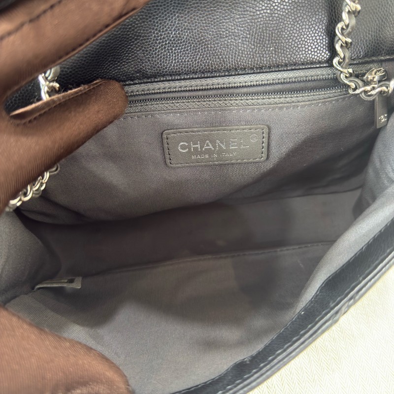 Chanel/香奈兒 CF古巴系列 黑色鏈條包肩背包-5