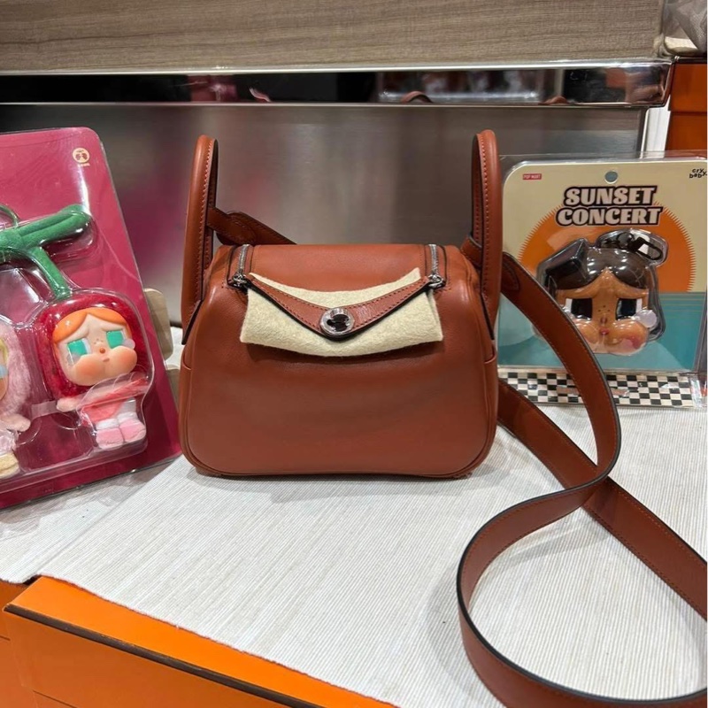 Hermes mini Lindy,南瓜色,STAMP U-0