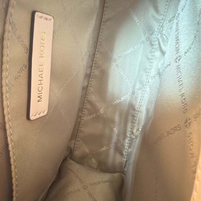 ✔ MICHAEL KORS MK SHEILA 防刮三層手提/斜背兩用包 — 小款/胭脂粉-12