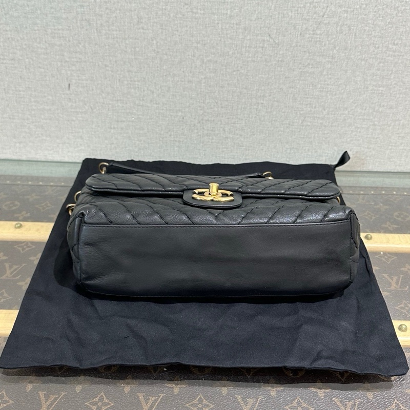 限量出售🤩Chanel季節款黑金V紋CF單肩斜挎包👜-5