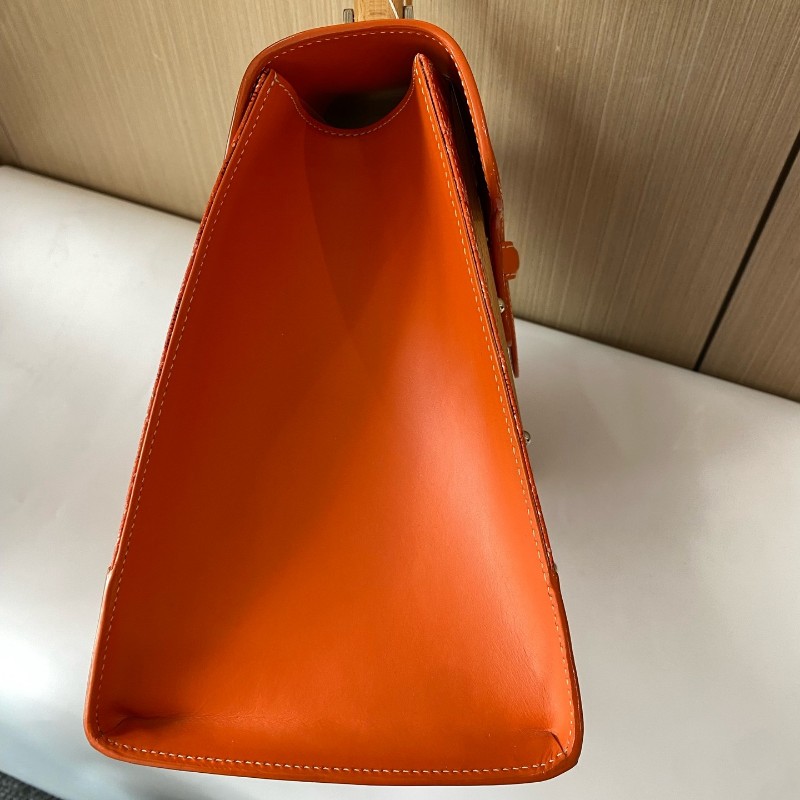 Goyard戈雅 saigon西貢包 橘色手提包 36x25cm-7