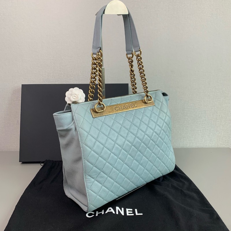 Chanel香奈兒 山羊皮 藍色31rue cambon托特包-1