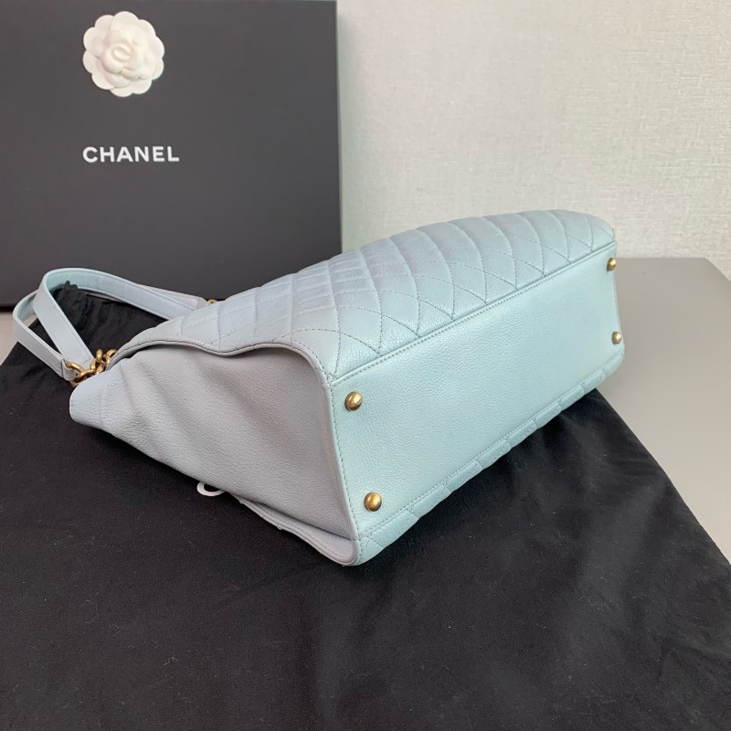 Chanel香奈兒 山羊皮 藍色31rue cambon托特包-4