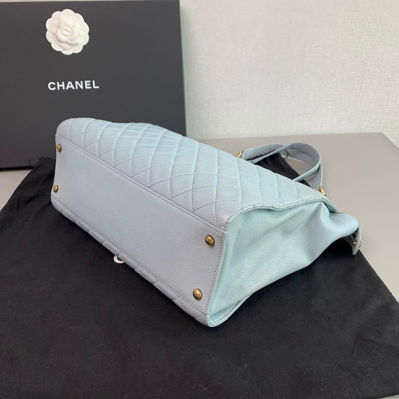 Chanel香奈兒 山羊皮 藍色31rue cambon托特包-5