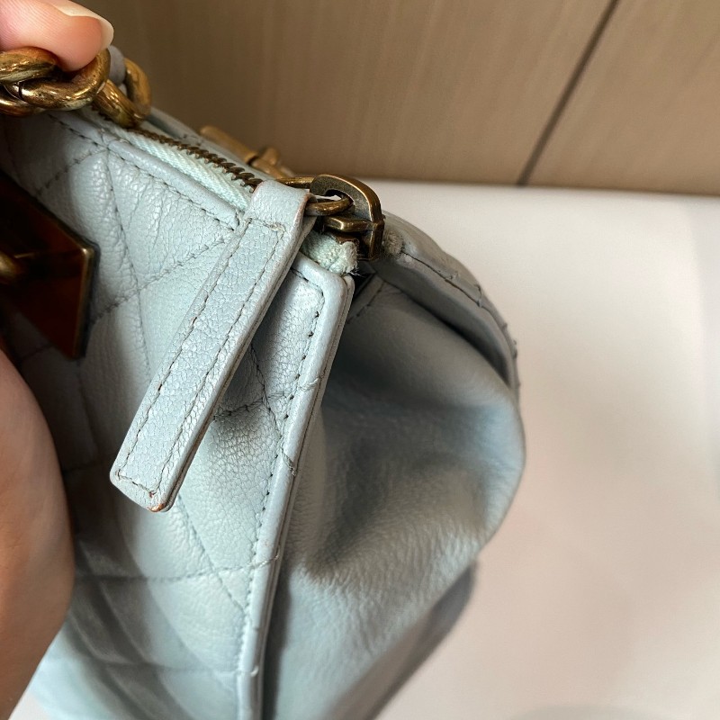 Chanel香奈兒 山羊皮 藍色31rue cambon托特包-14