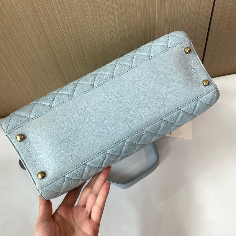 Chanel香奈兒 山羊皮 藍色31rue cambon托特包-16