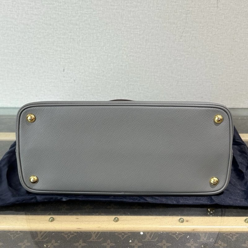PRADA double系列灰金十字紋手提肩背斜背包 32.5*25*14 98新配件塵袋-3