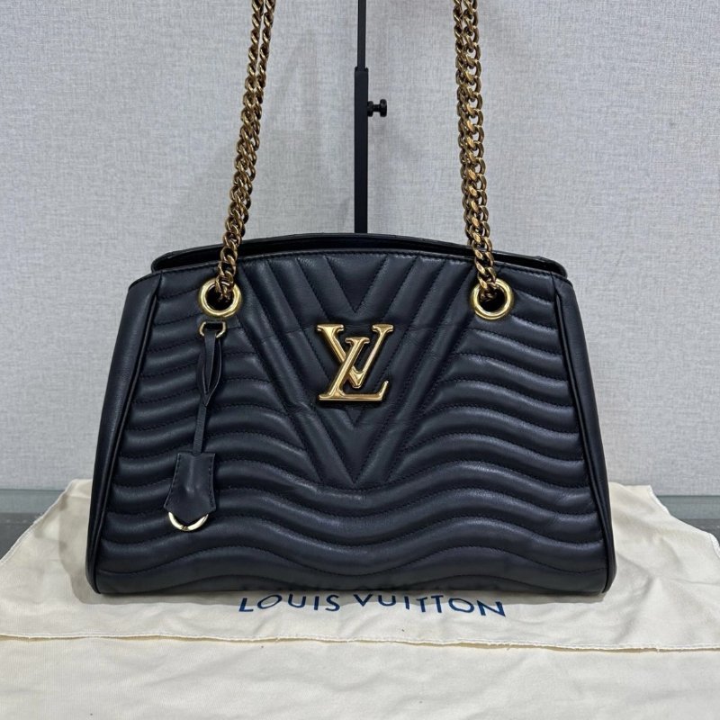 LV newwave黑金肩背斜背托特包 33*21*14 99新配件塵袋-0