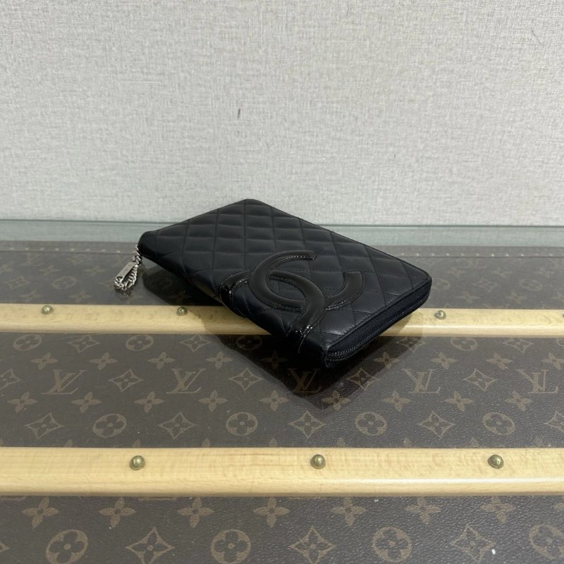 CHANEL 黑銀康鵬卡包手拿包 20*13*2 99新配件保卡塵袋-2