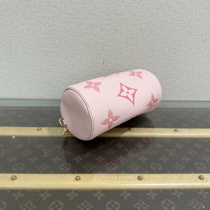 LV papillon春夏限定櫻花粉巴比龍 芯片款 20*10*10 99新配件塵袋吊牌-4