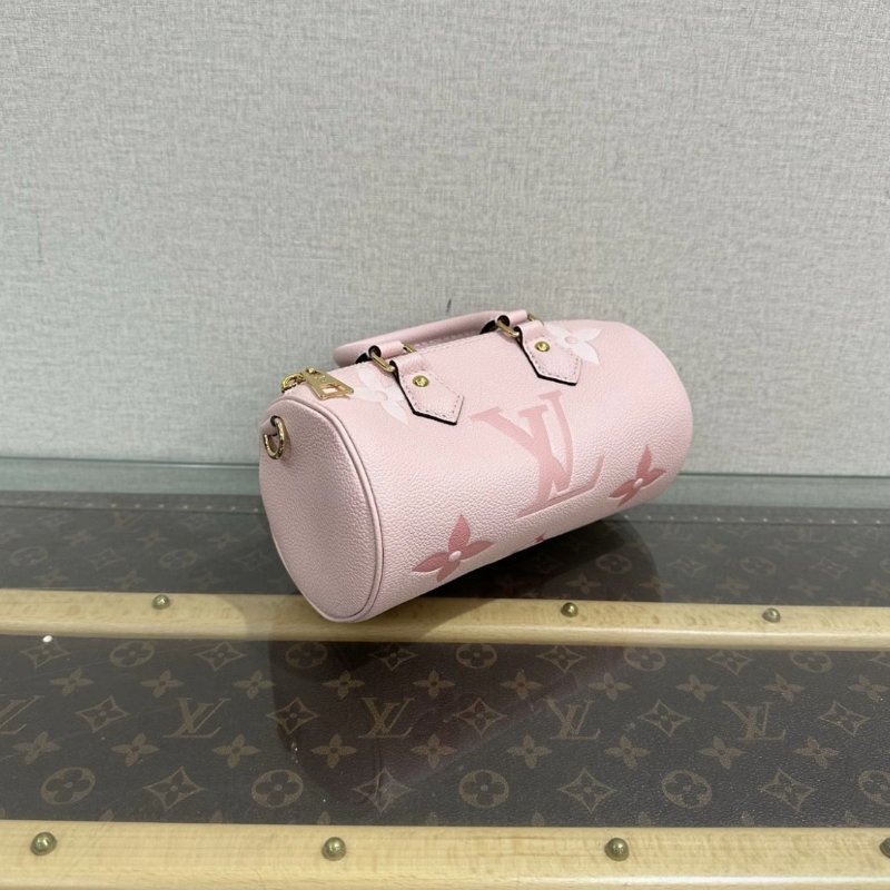 LV papillon春夏限定櫻花粉巴比龍 芯片款 20*10*10 99新配件塵袋吊牌-1