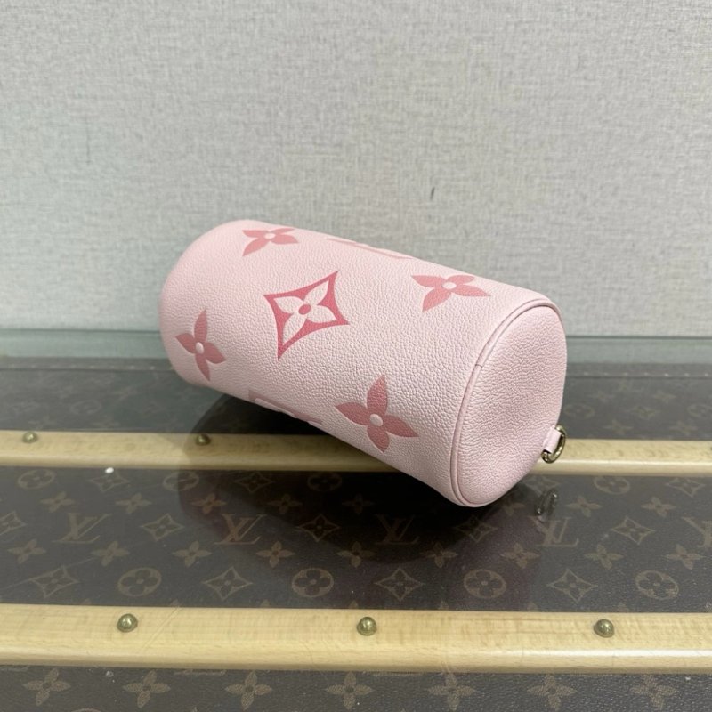 LV papillon春夏限定櫻花粉巴比龍 芯片款 20*10*10 99新配件塵袋吊牌-2