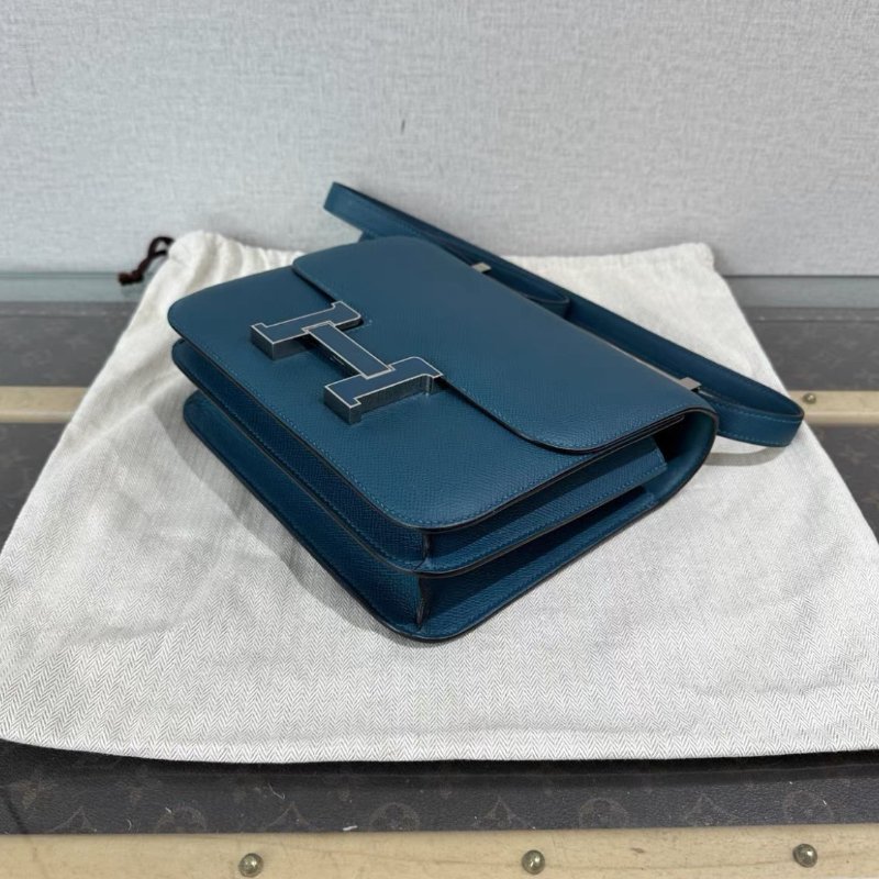 HERMES WO博斯普魯斯綠琺瑯扣康康24肩背斜背包 24*18.5*6 98新配件盒子塵袋-2