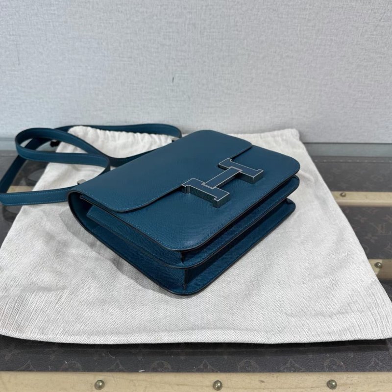 HERMES WO博斯普魯斯綠琺瑯扣康康24肩背斜背包 24*18.5*6 98新配件盒子塵袋-4