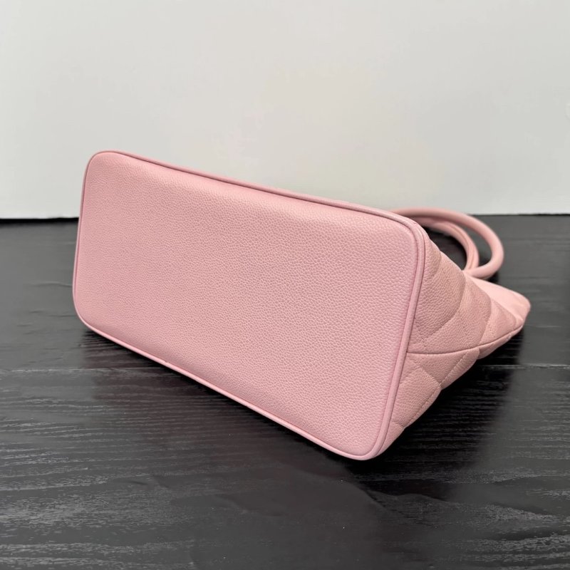 CHANEL Medallion粉金希爾頓手提包 30*25*15 98新配件塵袋-2