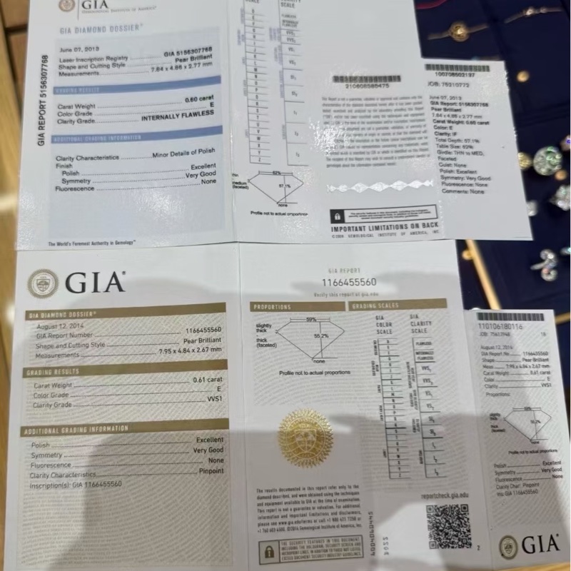 迪奧Dior 頂級珠寶 ARCHI 玫瑰金 滿鑽 水滴鑽 耳飾 配件 GIA證書 ,保卡💎主石0.6ct/0.61ct-4