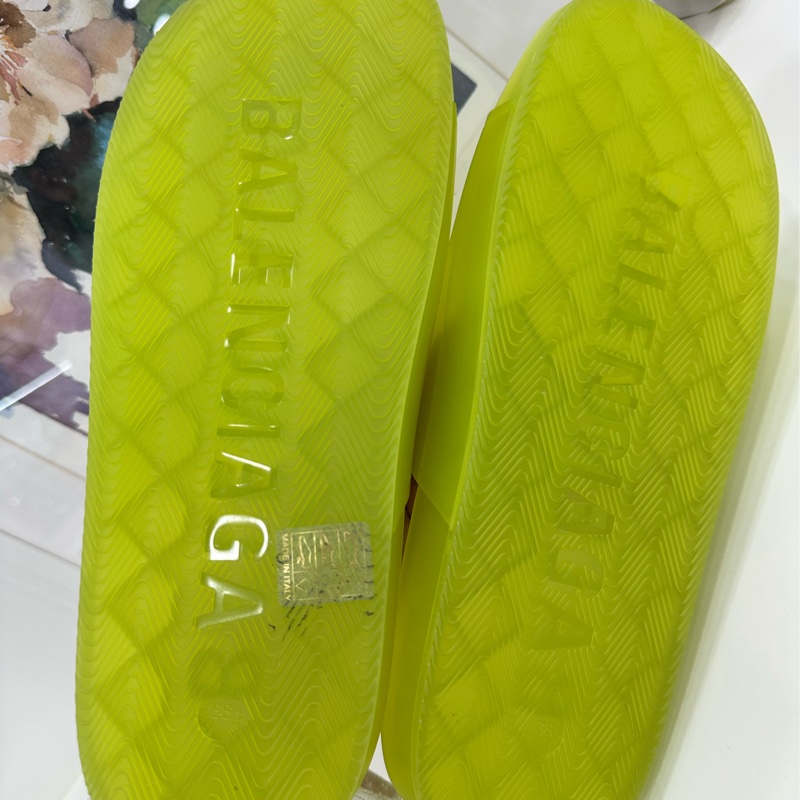 Balenciaga 巴黎世家 綠色透視磨砂果凍拖鞋40碼 閒置-3