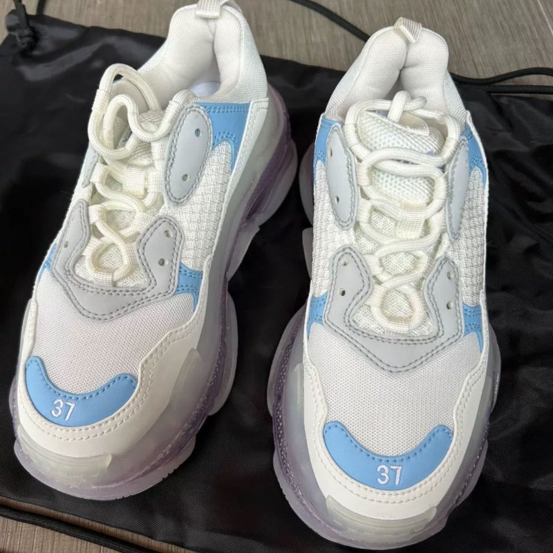 BALENCIAGA 紫色水晶底老爹鞋 尺寸37碼 僅試穿很新 配件有塵袋-0