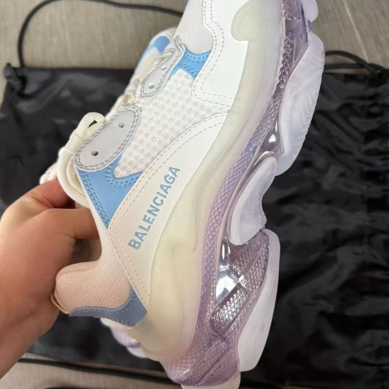 BALENCIAGA 紫色水晶底老爹鞋 尺寸37碼 僅試穿很新 配件有塵袋-1