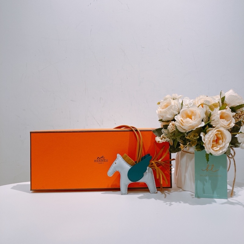 TW4394 Hermes 愛馬仕 小號飛馬掛件Rodeo PM Pegase Blue Brume x Bosphere x Seasame Swift-0