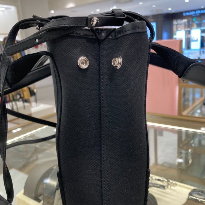 🎉新品好折扣✨Balenciaga 390346 Navy XS Cabas 帆布包 經典黑 附可斜背長肩帶-4