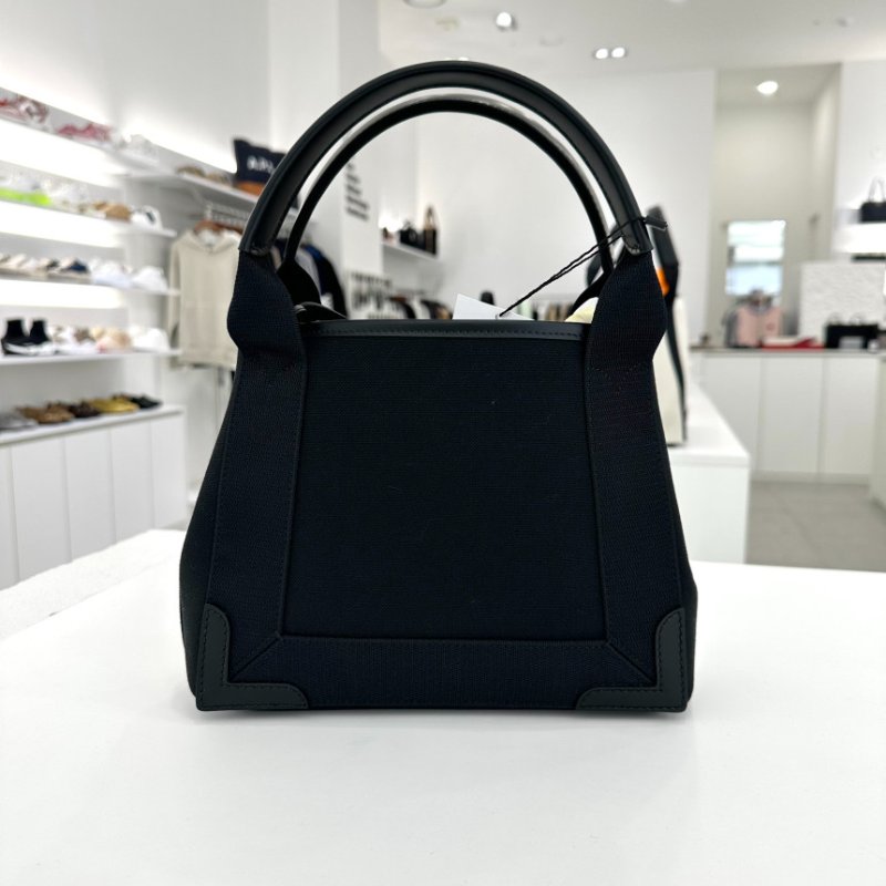 🎉新品好折扣✨Balenciaga 390346 Navy XS Cabas 帆布包 經典黑 附可斜背長肩帶-8