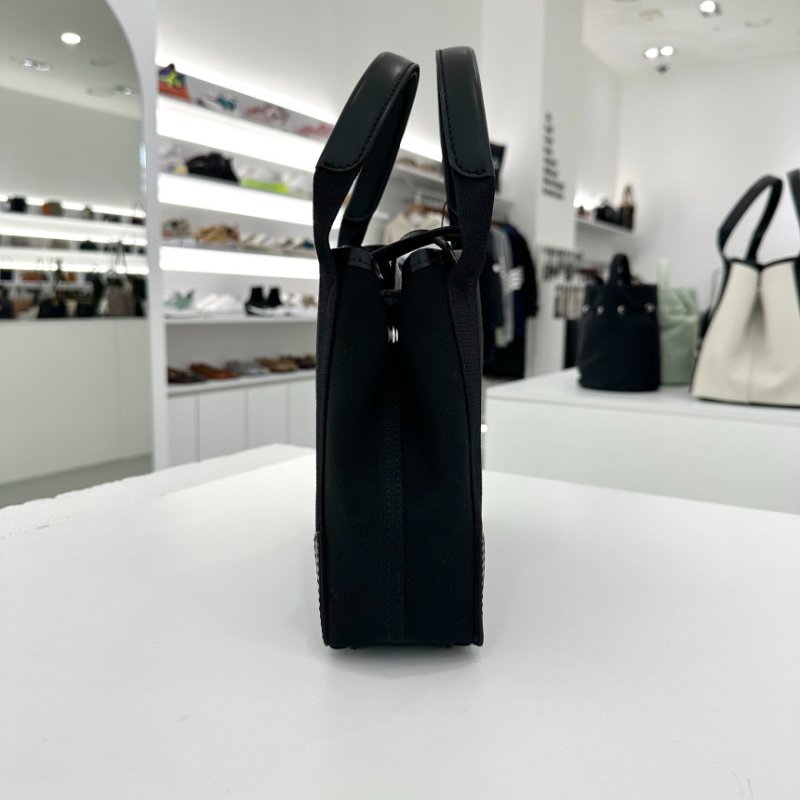 🎉新品好折扣✨Balenciaga 390346 Navy XS Cabas 帆布包 經典黑 附可斜背長肩帶-9