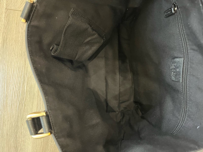 Gucci 黑金經典GG壓紋緹花托特手提包-10