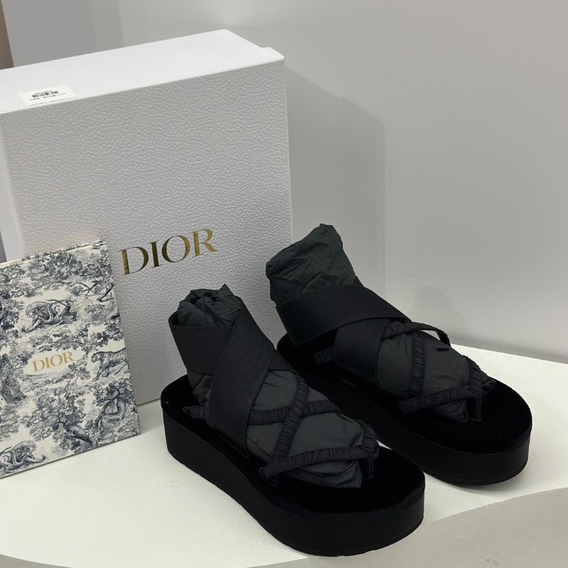 DIOR Shade厚底夾趾涼鞋 - 黑 36-0