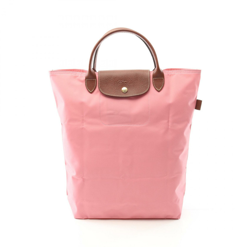 Longchamp Le Pliage Original M 購物手提包 10168089P92 皮革/聚醯胺 粉紅色/棕色 全新 女士-0