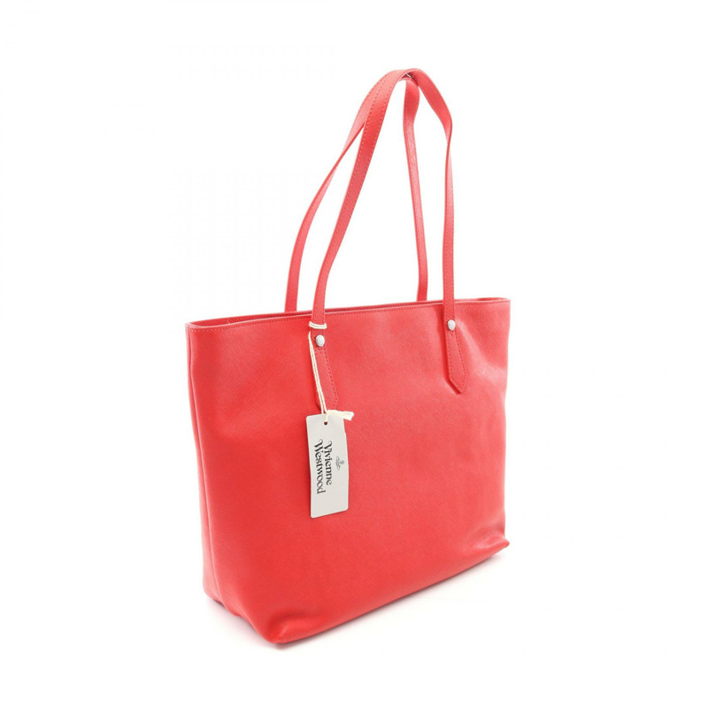Vivienne Westwood SHOPPER Orb 單肩手提包 4D01000 紅色皮革 全新 女士-1