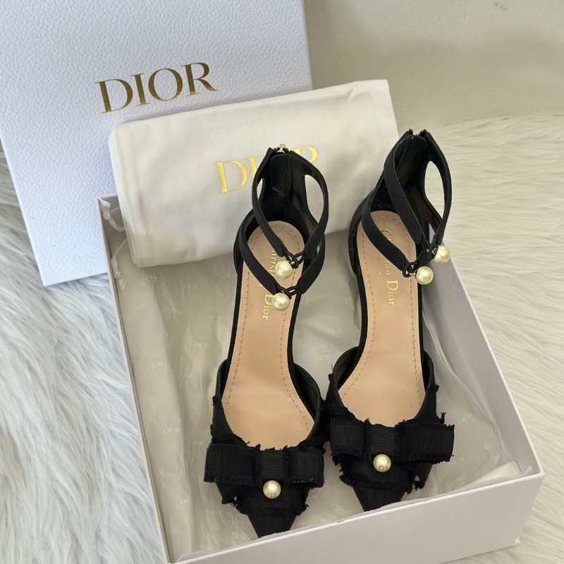 DIOR Adiorable尖頭楔型跟鞋 - 黑 36-2