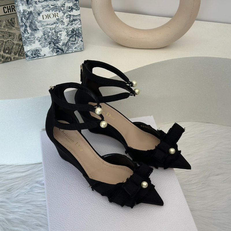 DIOR Adiorable尖頭楔型跟鞋 - 黑 36-6