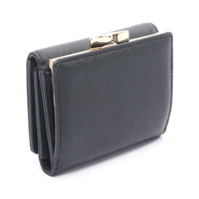 Vivienne Westwood 小框架皮夾 Orb 三折皮夾 51010018L0040N401 Saffiano 皮革黑色新款女款-1