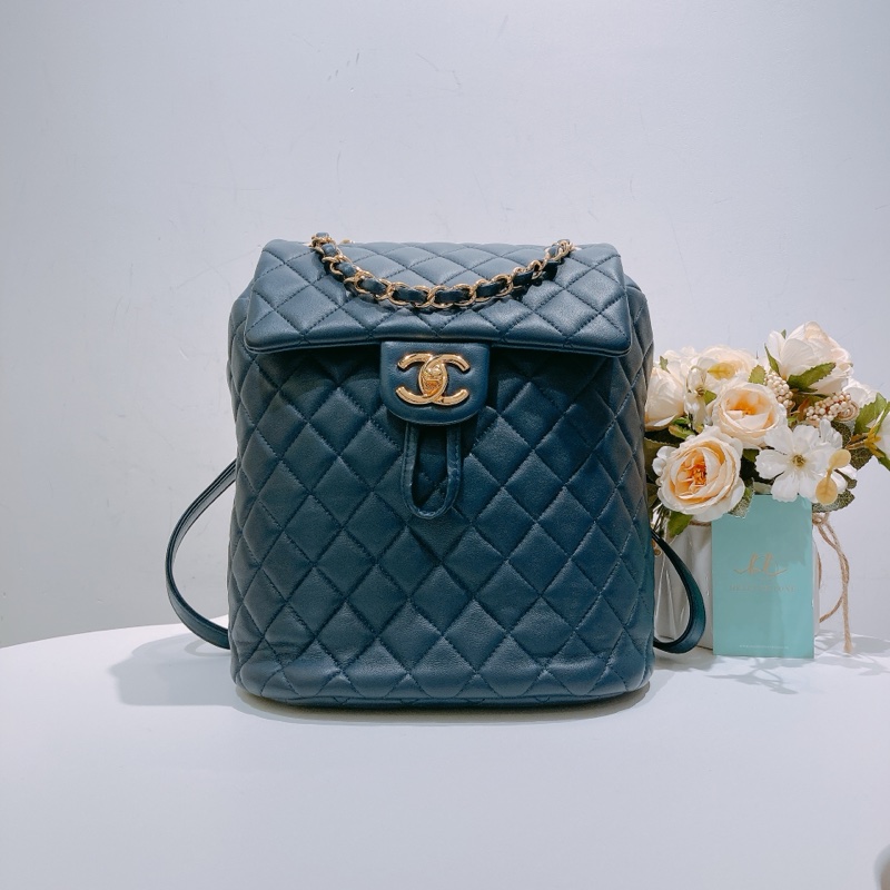 TW4395 Chanel 香奈兒深藍色背包 牛皮Urban Spirit Backpack Small Navy x GHW Calfskin-0