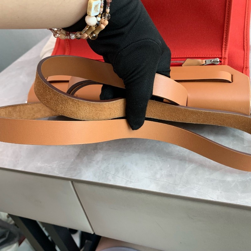 Hermes愛馬仕 銀扣herbag31 帆布拼皮肩背包 A刻-13