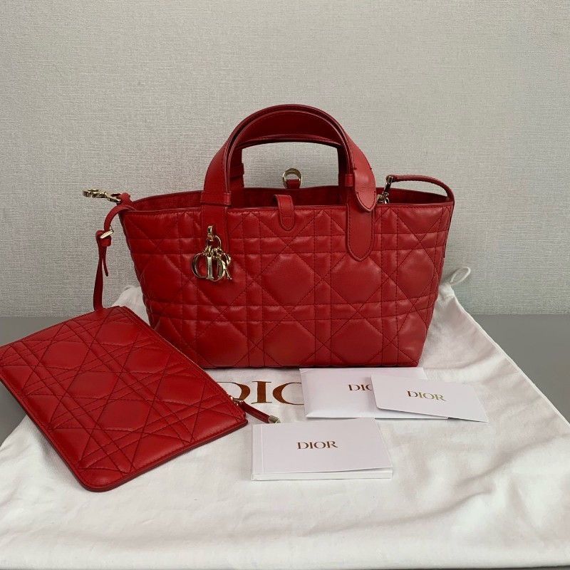 迪奧（Dior）Toujours紅色手提包 2024年-0