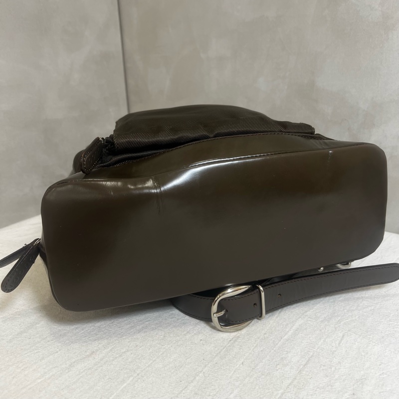 Gucci 竹節帆布單帶後背包-7