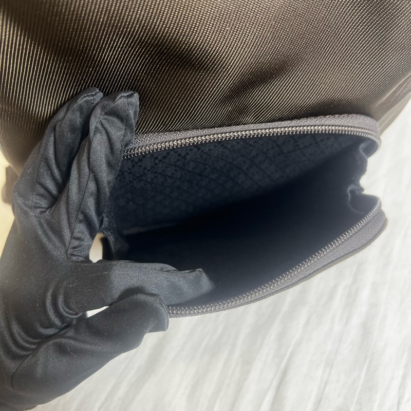 Gucci 竹節帆布單帶後背包-10