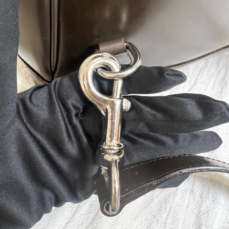 Gucci 竹節帆布單帶後背包-18