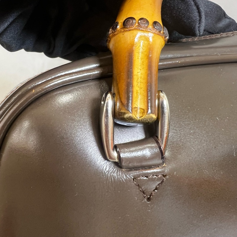 Gucci 竹節帆布單帶後背包-19