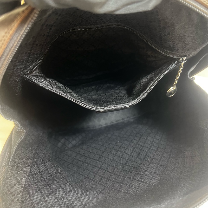 Gucci 竹節帆布單帶後背包-24