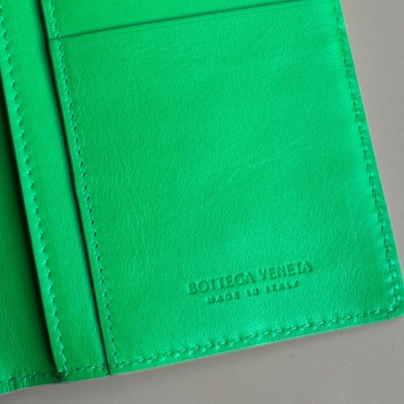 ::BOTTEGA VENETA:: BV 經典編織灰綠色牛皮對開長夾-9