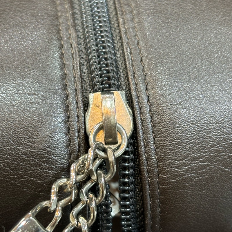 Chanel A25173 LOGO 雙C 康朋 巧克力咖啡色 牛皮 拉鍊 肩背包 吐司包 手提包 多口袋 書包釦-13