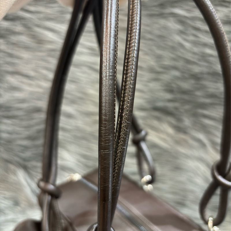 Chanel A25173 LOGO 雙C 康朋 巧克力咖啡色 牛皮 拉鍊 肩背包 吐司包 手提包 多口袋 書包釦-52