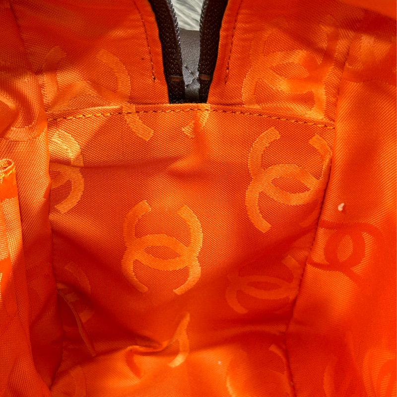 Chanel A25173 LOGO 雙C 康朋 巧克力咖啡色 牛皮 拉鍊 肩背包 吐司包 手提包 多口袋 書包釦-75