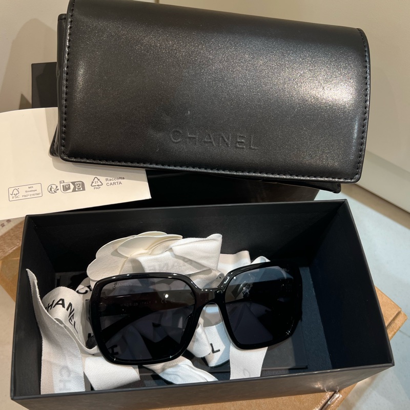 CHANEL方形太陽眼鏡✨9.9成新-4