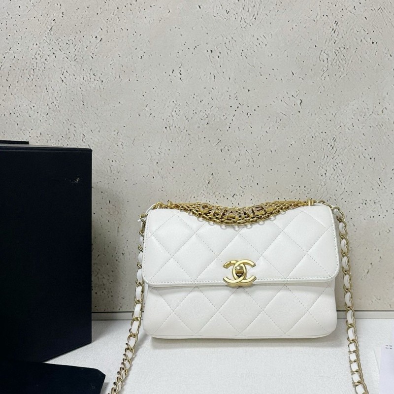 Chanel 22s Flap白金水鑽 logo-0